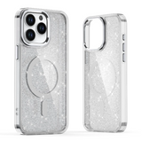 Ümbris Glitter MagSafe iPhone 16 Pro (läbipaistev)
