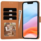 Ümbris kaanega Fancy Wallet Samsung A13 4G (pruun)