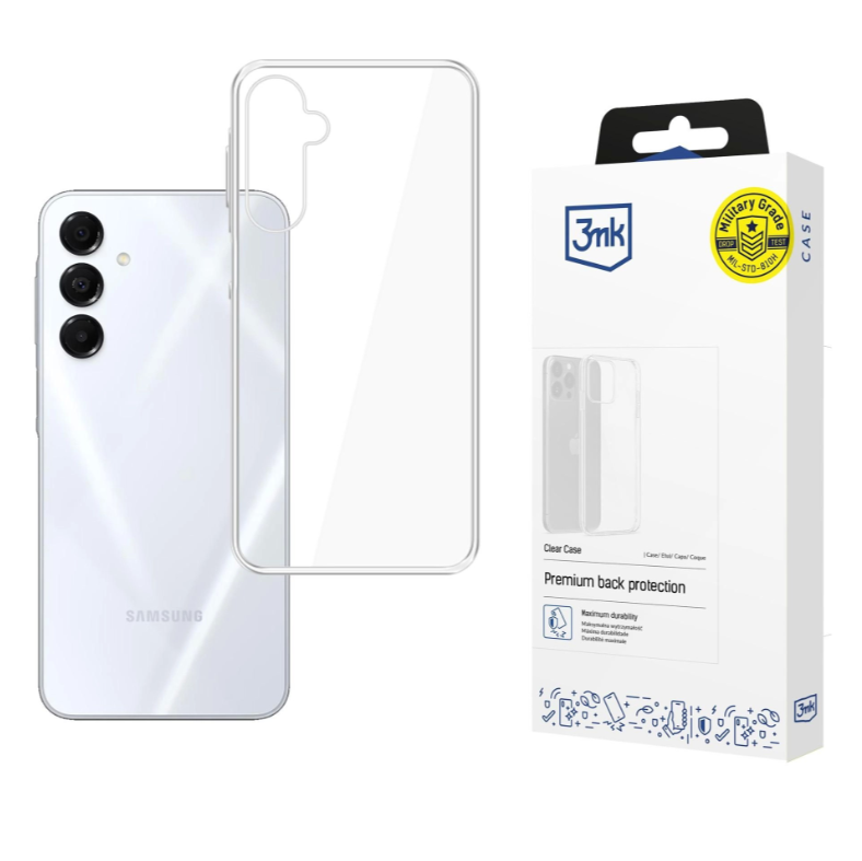 Silikoon 3mk Clear 1,2mm Samsung A17 5G / A17 4G (läbipaistev)