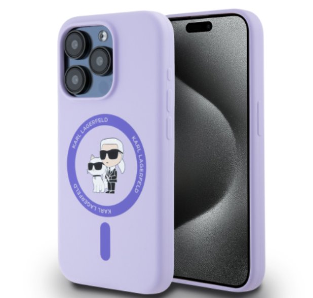 Ümbris Karl Lagerfeld Karl&Choupette KLHMP15XSCMKCRHU iPhone 15 Pro Max (lilla)