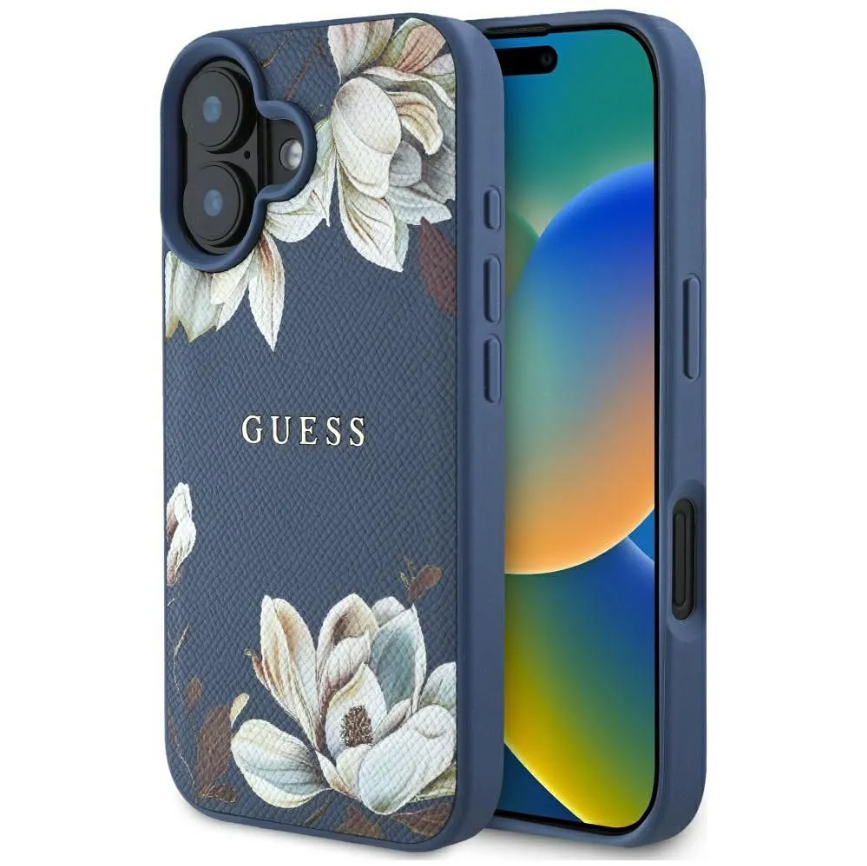 Guess Magsafe Ümbris GUHMP16SPGNMPLMB Iphone 16 (sinine)