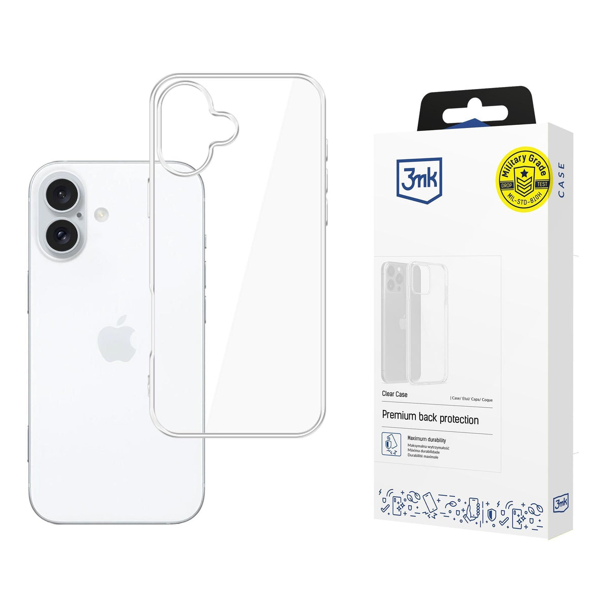 Silikoon 3mk Clear Case 1,2mm Apple iPhone 17 (läbipaistev)