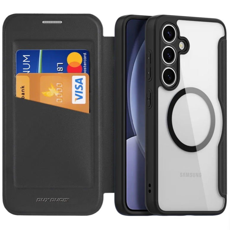 Ümbris kaanega Dux Ducis Skin X Pro Samsung S25 Plus (must)