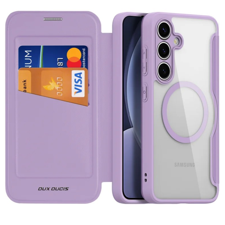 Ümbris kaanega Dux Ducis Skin X Pro Samsung S25 Plus (lilla)
