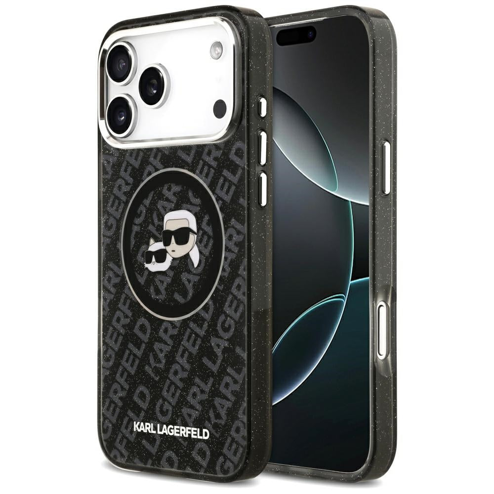 Karl Lagerfeld IML Glitter Karl&Choupette Heads Logo MagSafe iPhone 17 Pro Max (must)