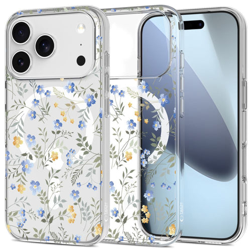 Ümbris Tech-Protect FlexAir MagSafe iPhone 17 Pro (läbipaistev\lilled)