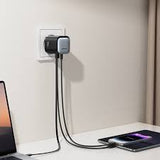 Adapter USB-C juhtmega Joyroom JR-TCL02, Type-C+USB-A PD65W (must)