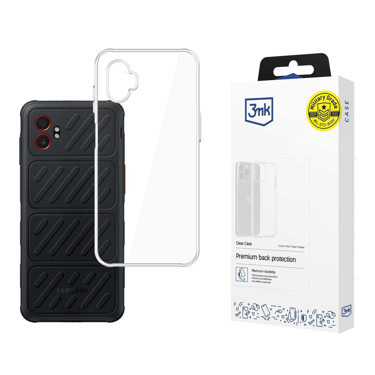 Ümbris 3mk Clear Case 1,2mm Samsung Xcover 7 Pro (läbipaistev)