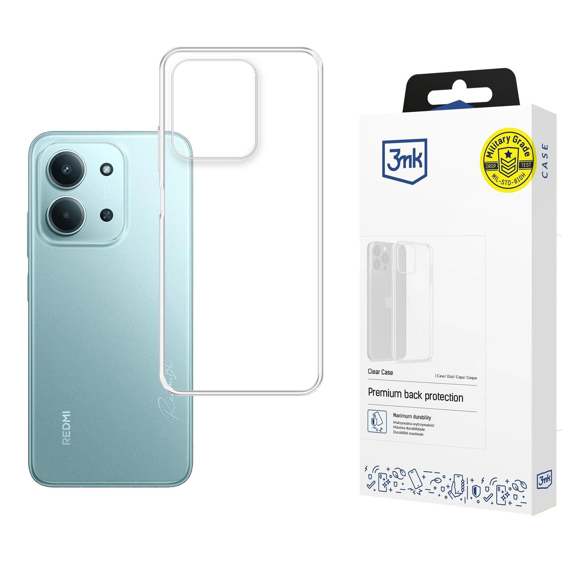 Silikoon 3mk Clear Case 1,2mm Xiaomi Redmi 15C (läbipaistev)