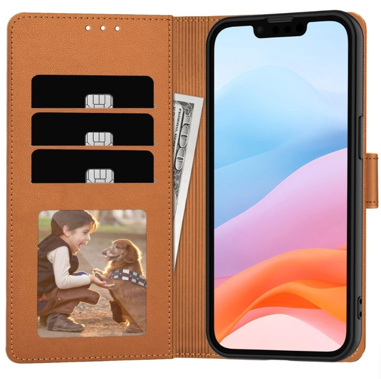 Ümbris kaanega Fancy Wallet Samsung A505 A50 (pruun)