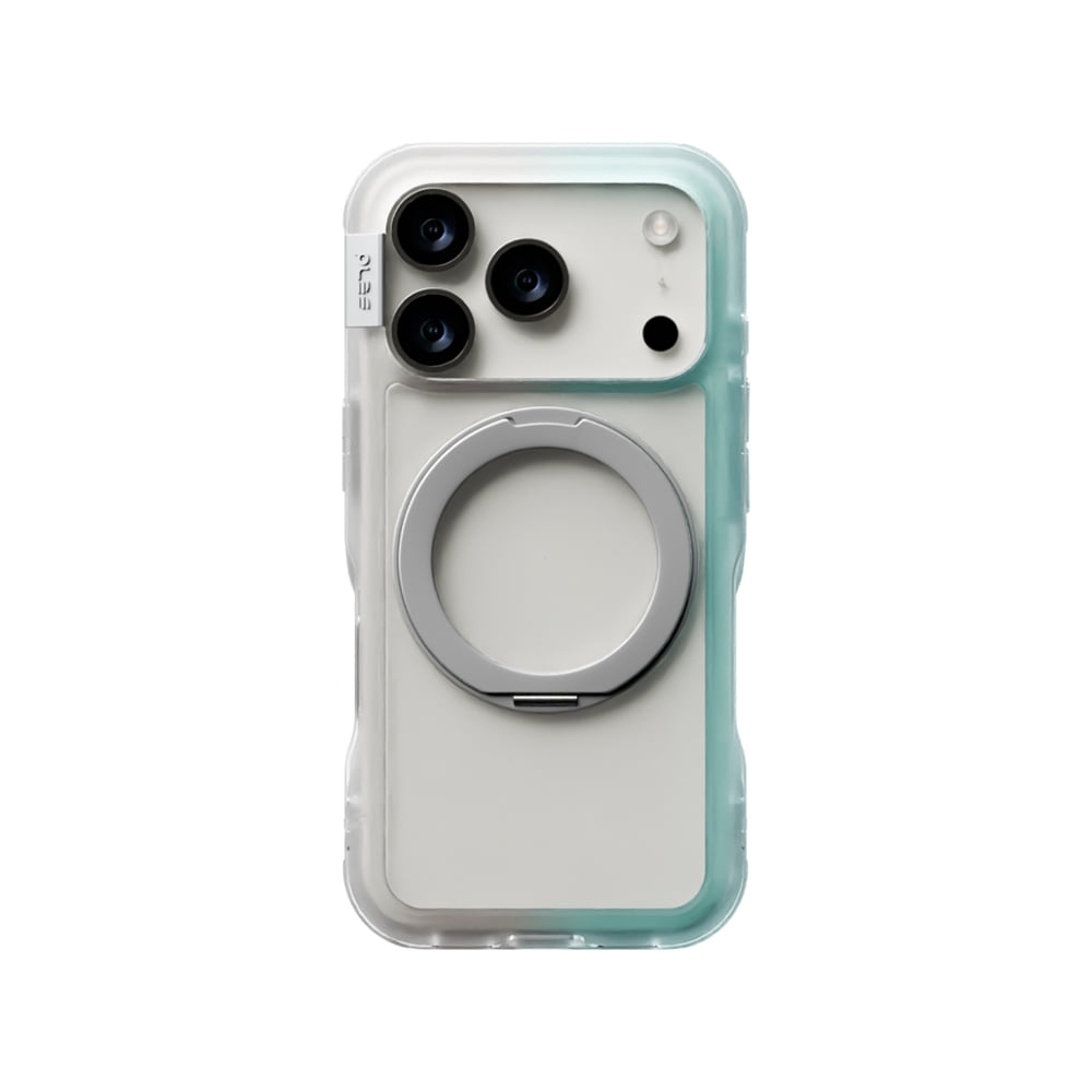 Ümbris Ples Iphone 17 Pro Max Arche Twoface Ring Stand (läbipaistev / roheline )