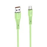 Juhe Forcell F-Energy C341 QC3.0 2,4A 18W Silicone USB-A to Micro-USB1m (roheline)