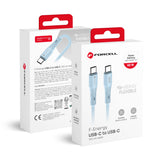 Juhe Forcell F-Energy C341 QC4.0 3A 60W Silicone Type-C to Type-C 1m (sinine)