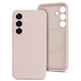 Magcolor Pure Silicone Case Samsung S25 (roosa)