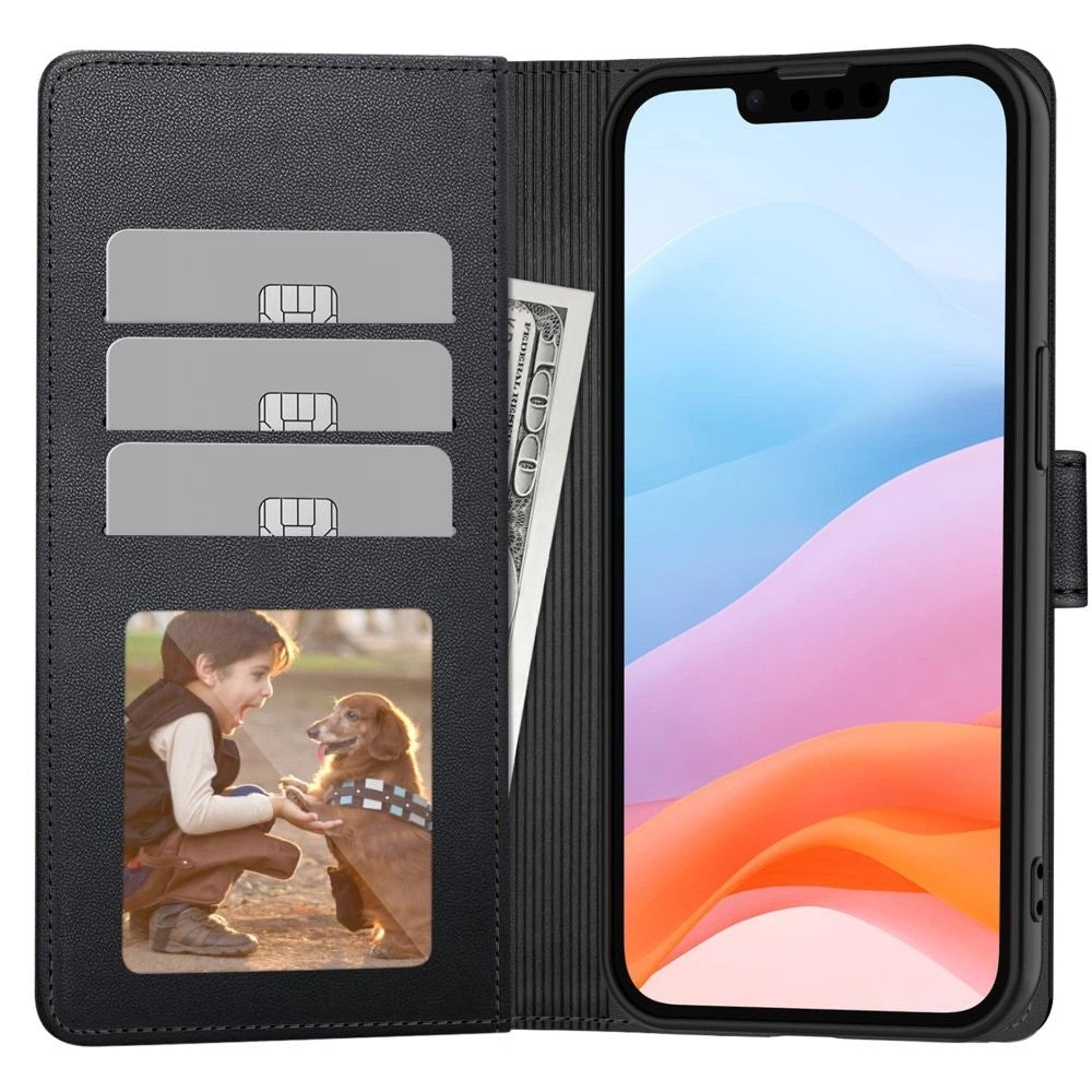 Ümbris kaanega Fancy Wallet Samsung A05s (must)