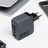 Laadija Forcell F-Energy GaN 3 x USB C + USB A QC4.0 PD 5A 100W (hall)