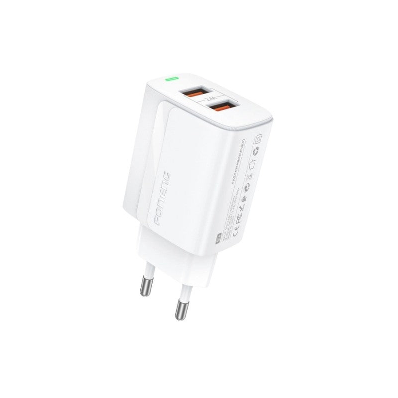 Adapter Foneng EU63 2.4A 2xUSB-A (valge)