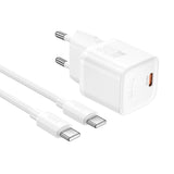 Adapter Hoco N66 35W GaN USB-C / USB-A + USB-C to USB-C (valge)