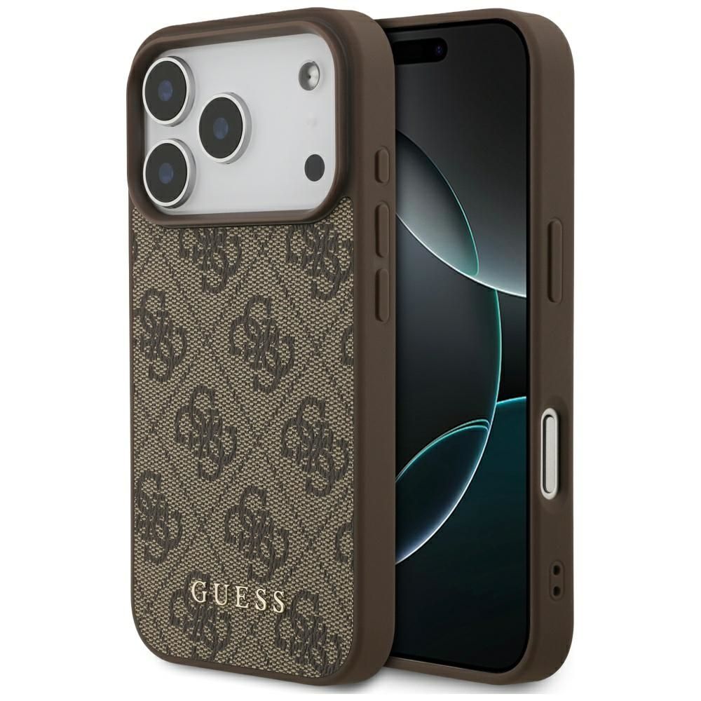 Guess MagSafe Ümbris 4G Small Classic Logo iPhone 17 Pro (pruun)