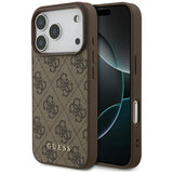 Guess MagSafe Ümbris 4G Small Classic Logo iPhone 17 Pro Max (pruun)