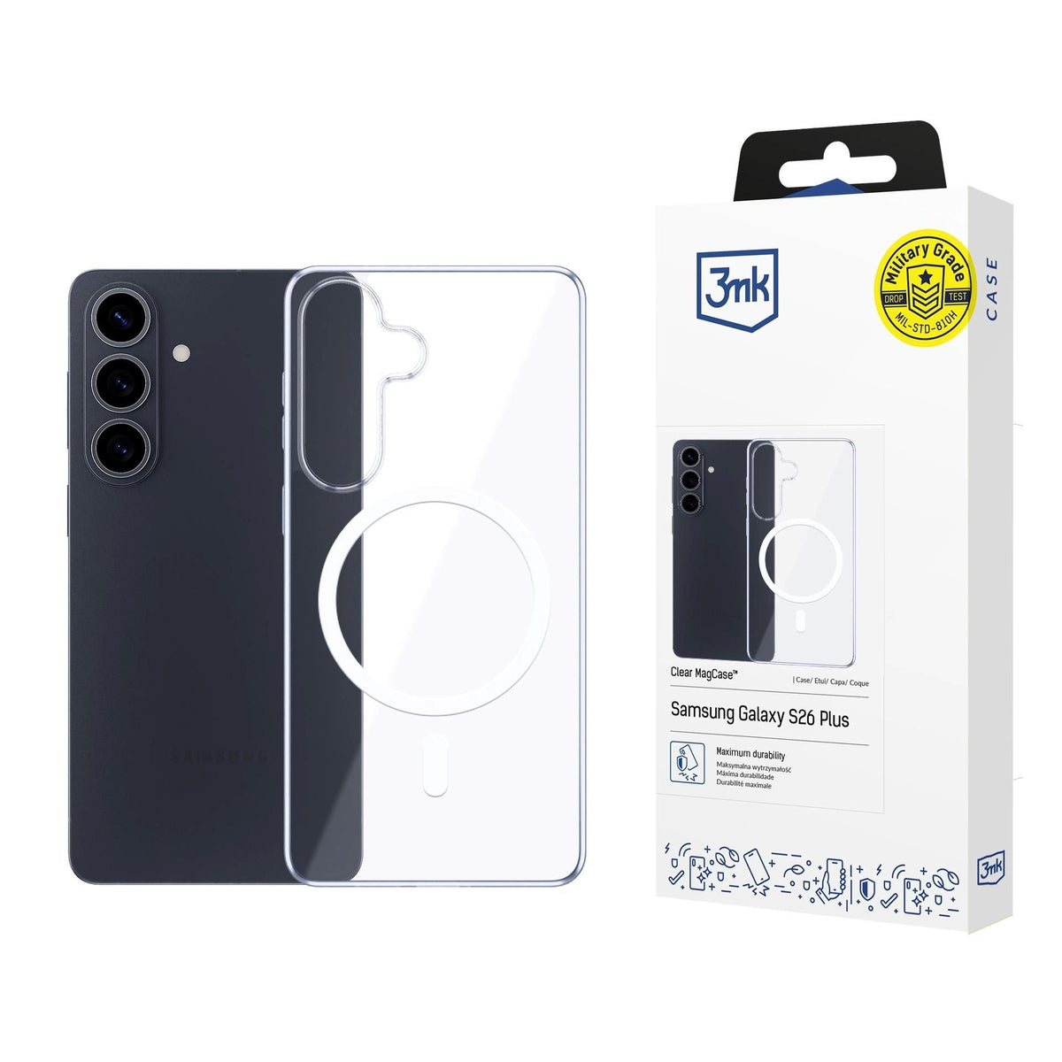 Silikoon 3MK Clear MagCase Samsung S942 S26 (läbipaistev)