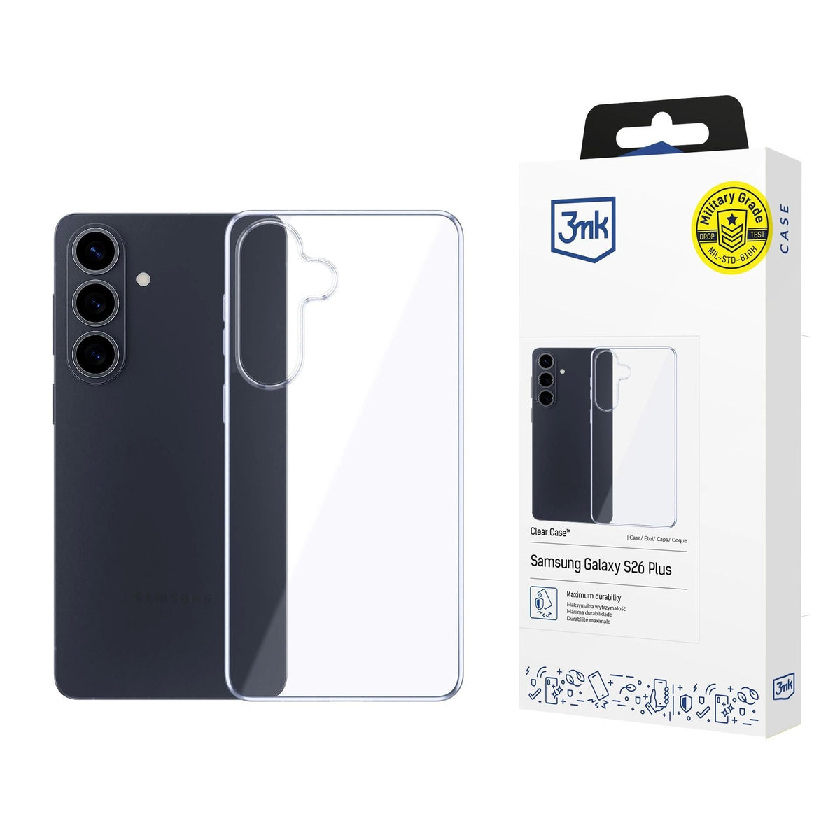 Silikoon 3mk Clear Case 1,2mm Samsung S947 S26 Plus (läbipaistev)