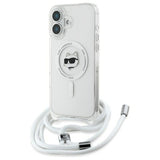 Karl Lagerfeld Ümbris houpette Head & Cord Magsafe iPhone 16 (läbipaistev)