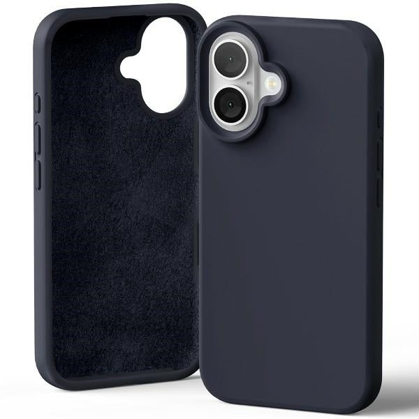 Silikoon "Mercury Silicone" iPhone 16 (tumesinine)