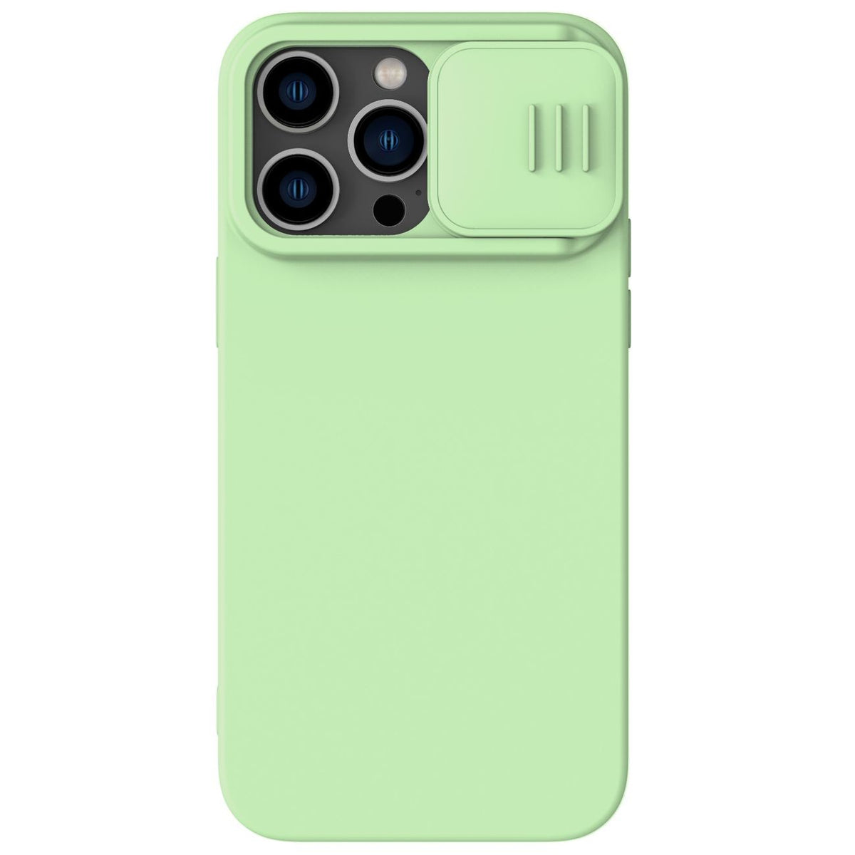 Ümbris Nillkin CamShield Silky Silicone Case for Apple iPhone 14 Pro Max (roheline)