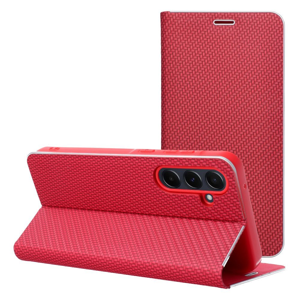 Ümbris kaanega LUNA Book Carbon Xiaomi Redmi Note 14 4G (punane)