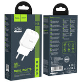 Laadija Hoco N4 2 USB-porti 2.4A (valge)