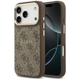 Guess MagSafe Ümbris 4G Small Classic Logo iPhone 17 Pro (pruun)