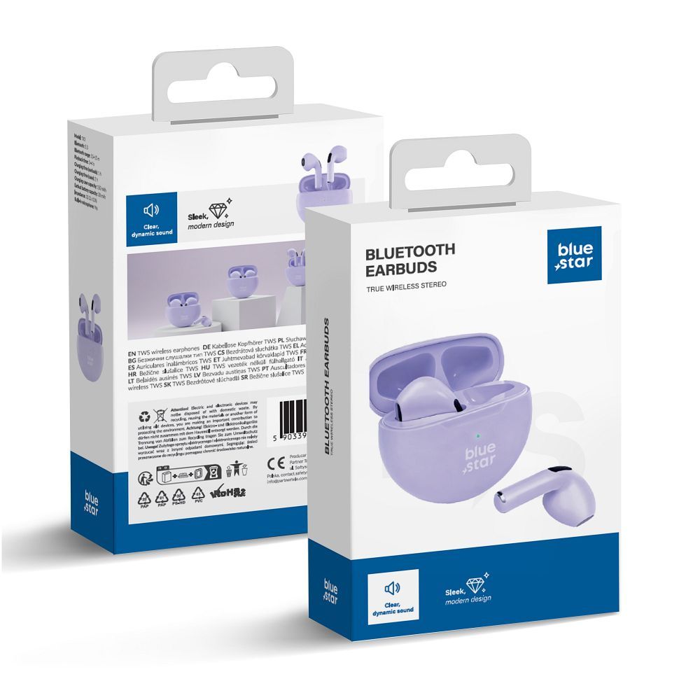 Kõrvaklapid BLUE STAR Circle Beat TX3 TWS (lilla)
