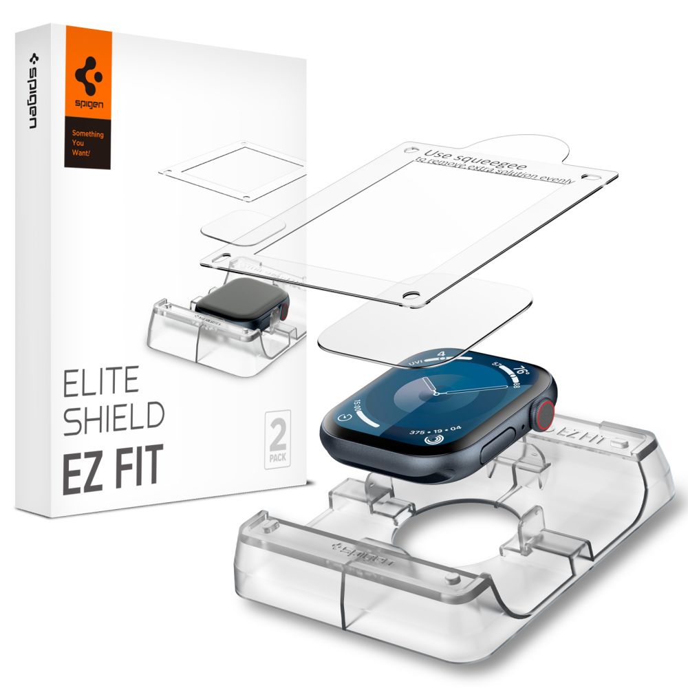 Kaitseklaas Spigen EZ FIT Aplikaatoriga Apple Watch 10 42mm (2 tk pakis)