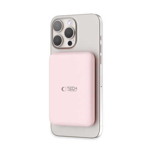Tech-Protect LifeMag MagSafe PB10 5000mAh Power Bank (roosa) — SkyMobile e-pood