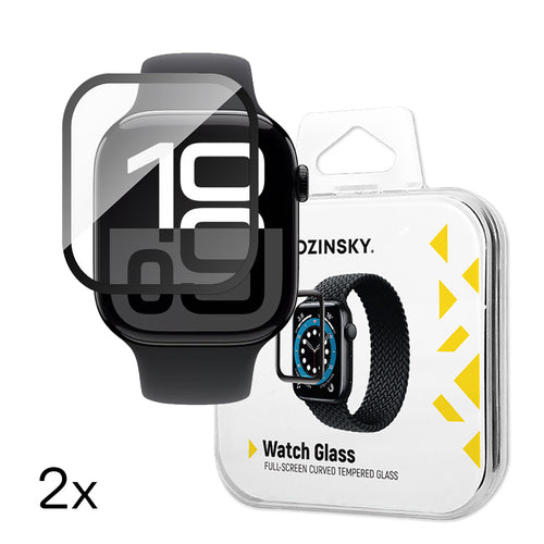 Kaitseklaas Wozinsky Full Glue Apple Watch 42mm must servaga (2 tk pakis)