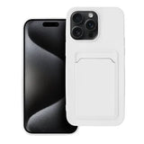 Silikoon CARD Case iPhone 15 Pro Max (valge)