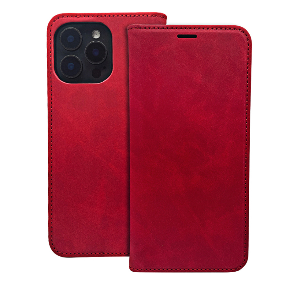 Ümbris kaanega Smart Suede Samsung Galaxy A16 4G/ A16 5G (punane)
