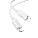 Juhe Hoco X107 27W USB-C to Lightning  (1m / valge)