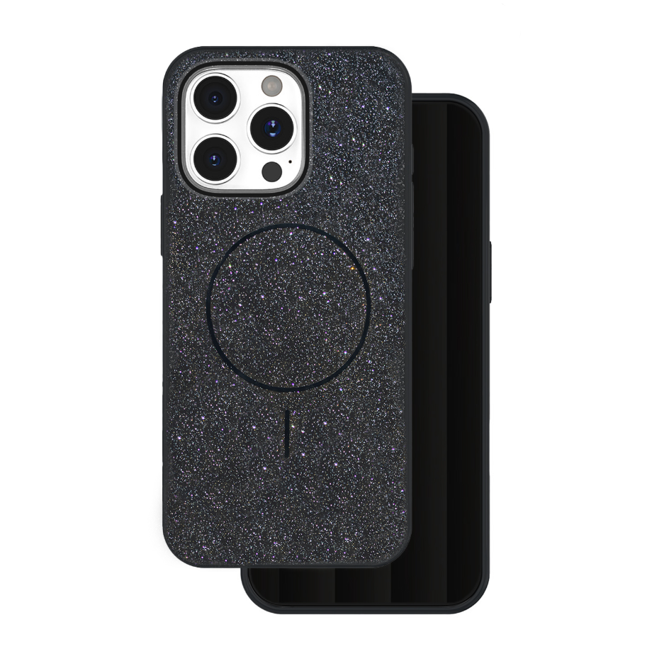 Ümbris Silicone Glitter Thin Mag Apple iPhone 15 Pro (must)