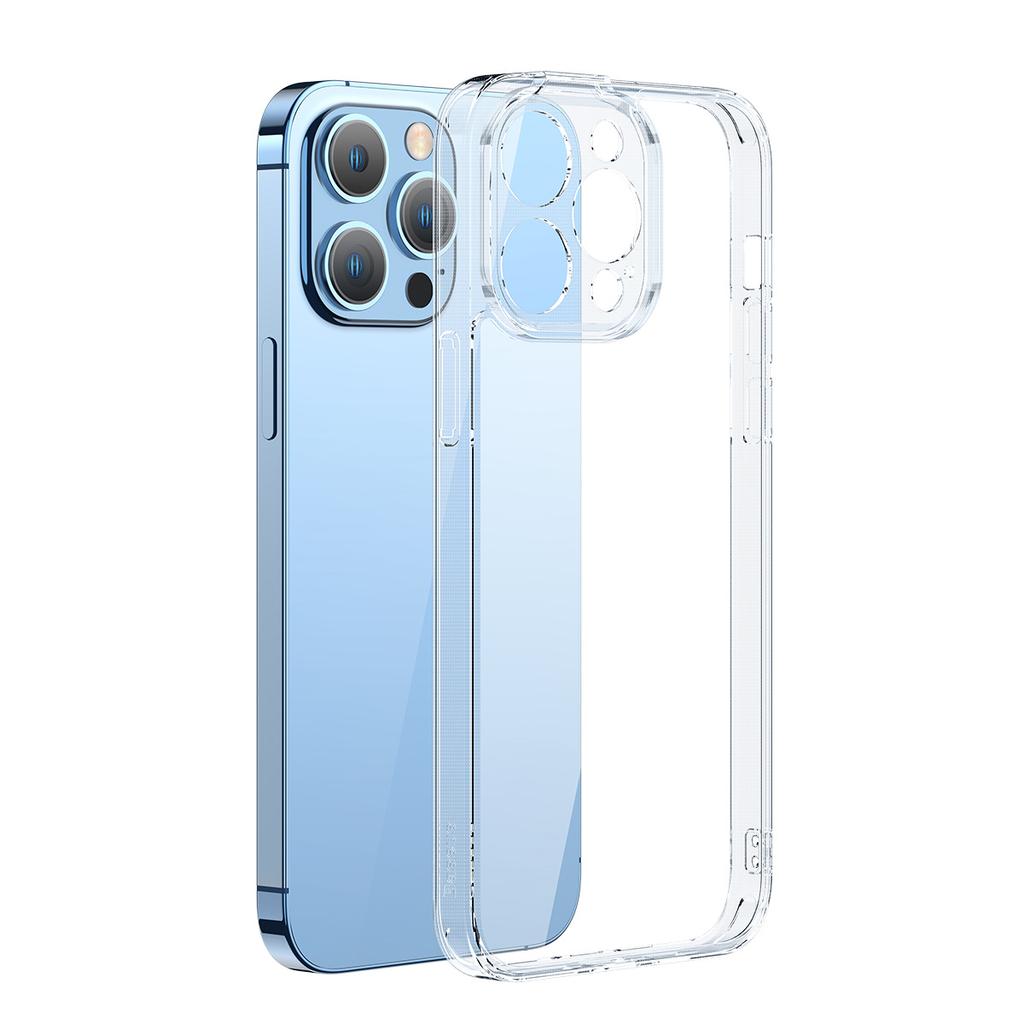 Ümbris Baseus Frostet Glass Protective Case iPhone 13 + Kaitseklaas (läbipaistev)