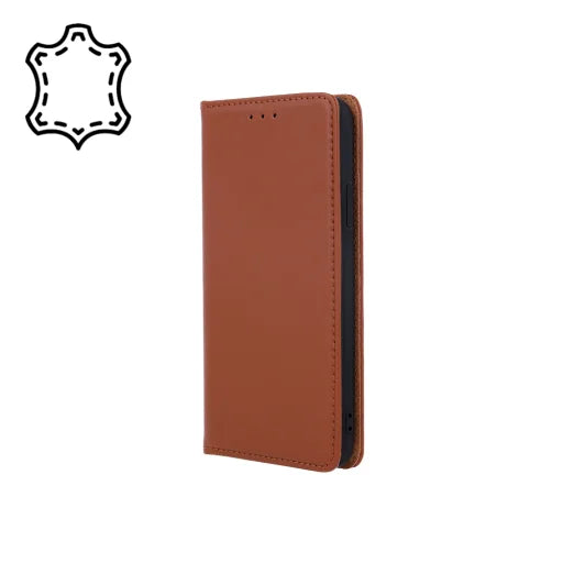 Ümbris kaanega Leather SMART PRO iPhone 14 Pro (pruun)