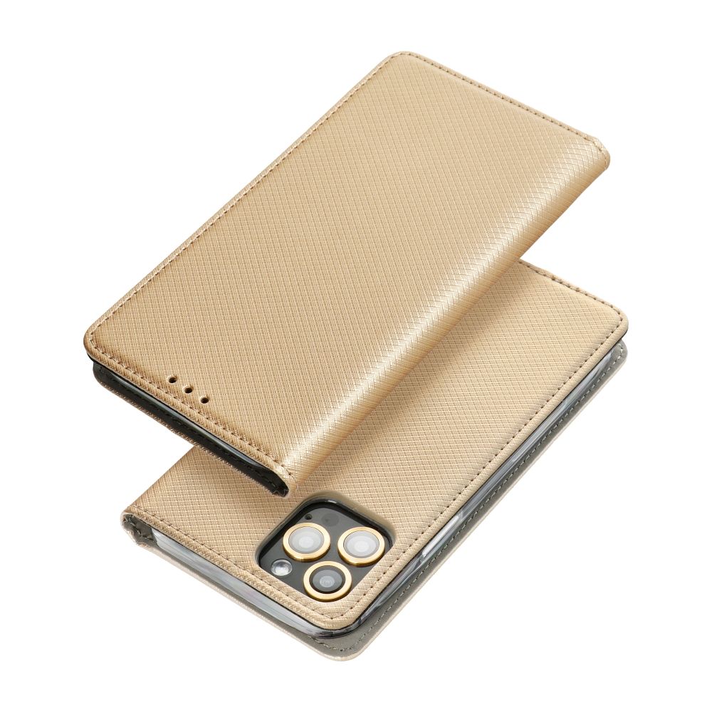 Ümbris kaanega Smart Magnet Xiaomi Redmi Note 12 4G (kuldne)