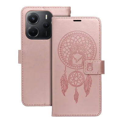 Ümbris kaanega Mezzo Book Xiaomi Redmi Note 15 Pro 5G (roosa kuldne)