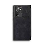 Ümbris kaanega Nillkin Qin Pro Leather Samsung Galaxy S22 Ultra (must)
