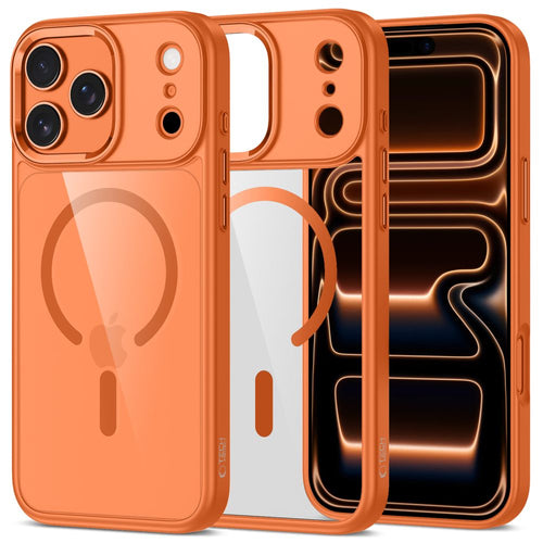 Ümbris Tech-Protect MagMat MagSafe iPhone 17 Pro Max (läbipaistev\oranz)