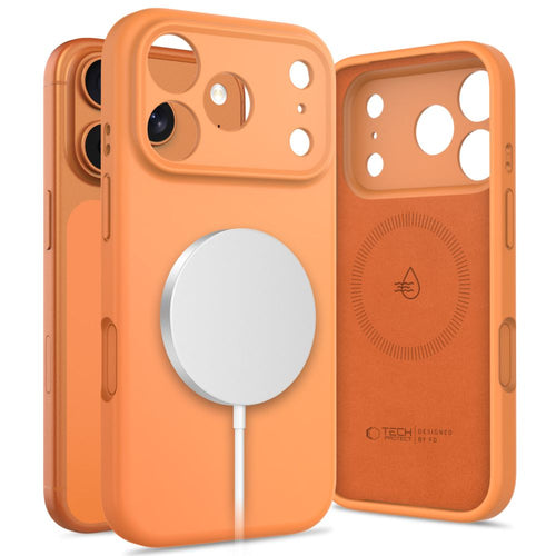 Ümbris Tech-Protect Silicone MagSafe iPhone 17 Pro (oranz)