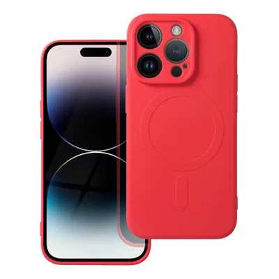 Ümbris Silicone Mag Cover iPhone 14 Pro (punane)