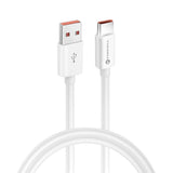 Juhe Forcell F-Energy QC4.0 3A 66W Silicone USB-A to Type-C 1m (valge)