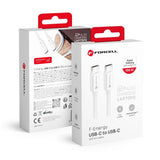 Juhe Forcell F-Energy Forcell F-Energy QC4.0 PD 5A 100W Silicone Type-C to Type-C 2m (valge)